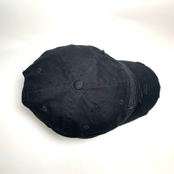 KBETHOS Black Distressed Baseball Cap with USA Flag Adjustable Strap Unisex - Picture 8 of 15